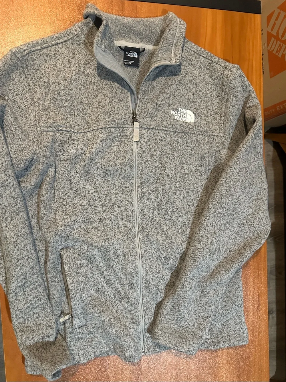 The North Face Men’s Fleece Full Zip Jacket Gray Heather Size M